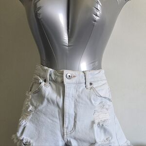 K+K High-rise denim shorts